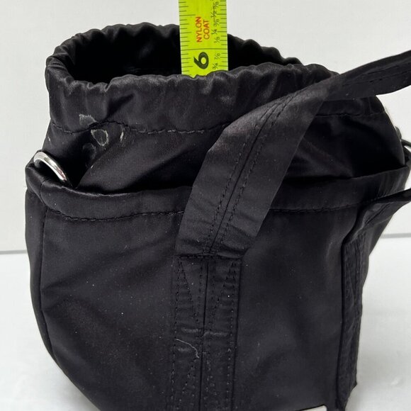 VICTORIA'S SECRET PINK black satin mini bucket crossbody strap bag purse‎ - Picture 10 of 10